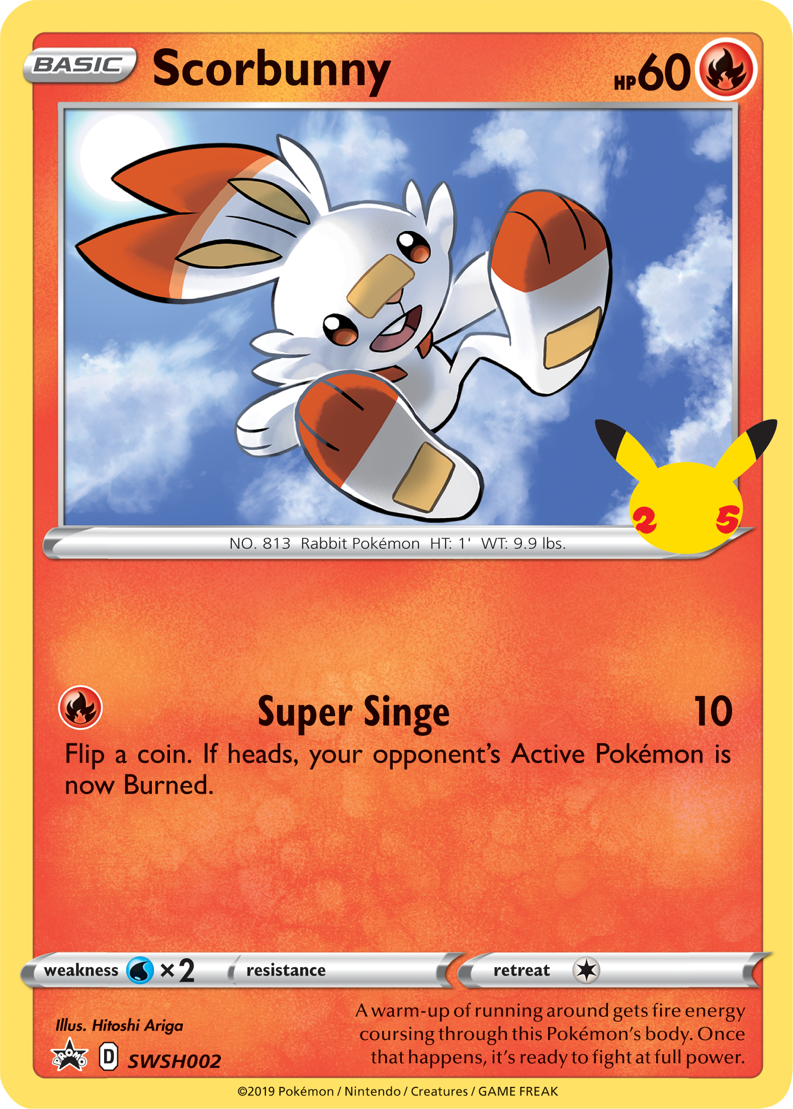 Scorbunny (SWSH002) (Jumbo Card) [First Partner Pack] | RetroPlay Games