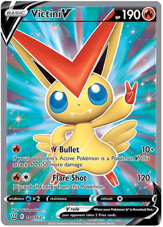 Victini V (144/163) [Sword & Shield: Battle Styles] | RetroPlay Games