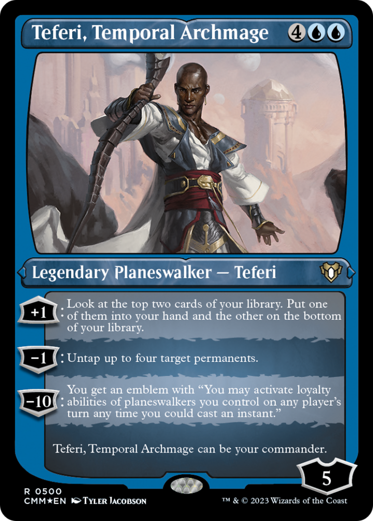 Teferi, Temporal Archmage (Foil Etched) [Commander Masters] | RetroPlay Games