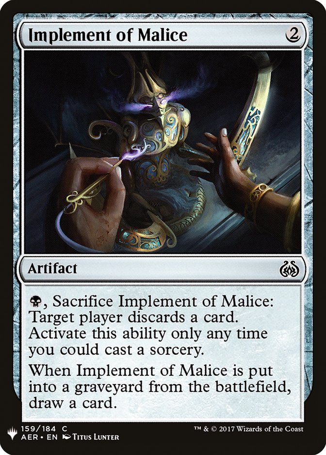 Implement of Malice [Mystery Booster] | RetroPlay Games