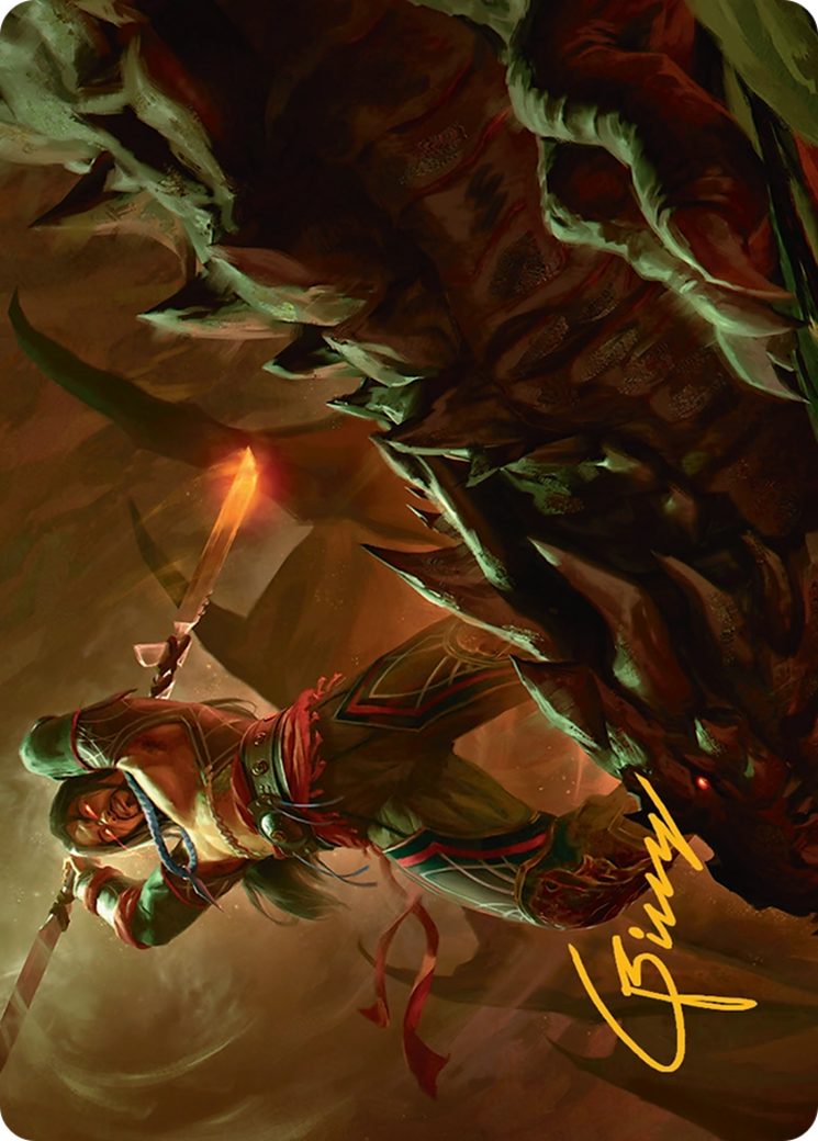 Sarkhan's Resolve Art Card (18/54) [Tarkir: Dragonstorm Art Series] | RetroPlay Games