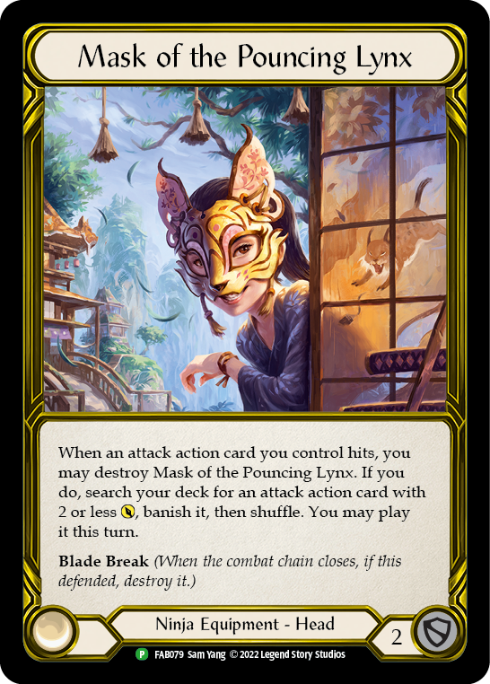 Mask of the Pouncing Lynx (Golden) [FAB079] (Promo)  Cold Foil | RetroPlay Games
