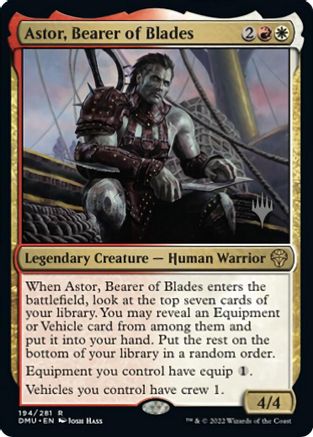 Astor, Bearer of Blades (Promo Pack) [Dominaria United Promos] | RetroPlay Games