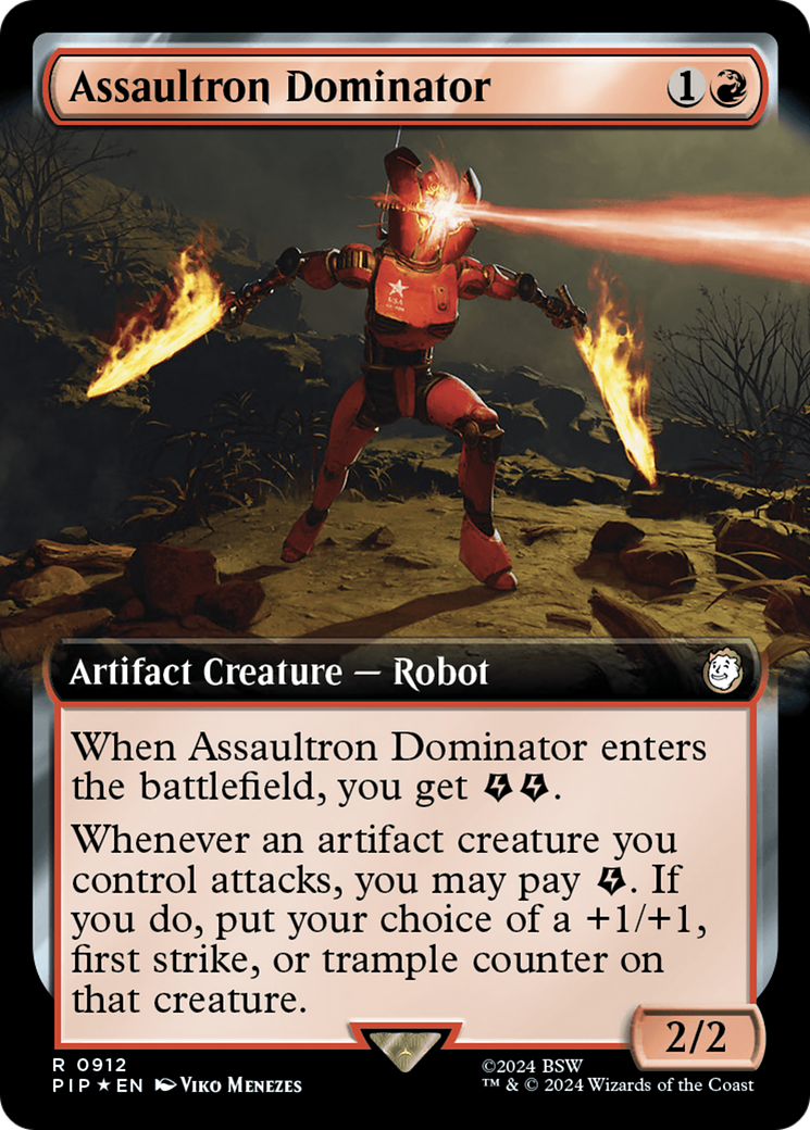 Assaultron Dominator (Extended Art) (Surge Foil) [Fallout] | RetroPlay Games