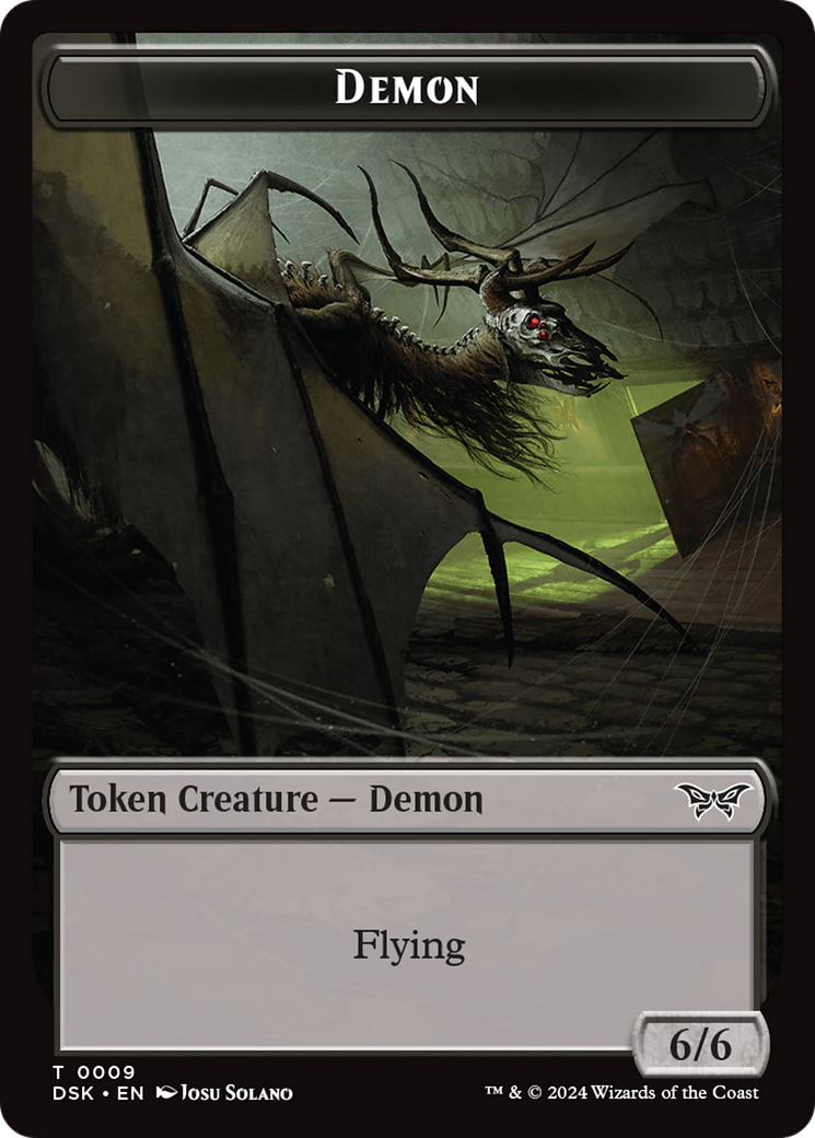 Demon // Manifest Double-Sided Token [Duskmourn: House of Horror Tokens] | RetroPlay Games