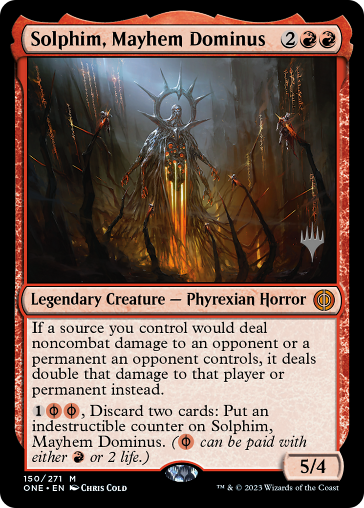 Solphim, Mayhem Dominus (Promo Pack) [Phyrexia: All Will Be One Promos] | RetroPlay Games