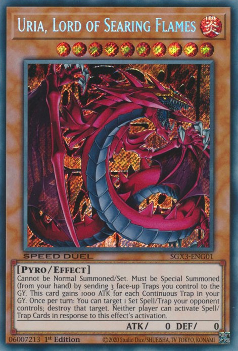 Uria, Lord of Searing Flames [SGX3-ENG01] Secret Rare | RetroPlay Games