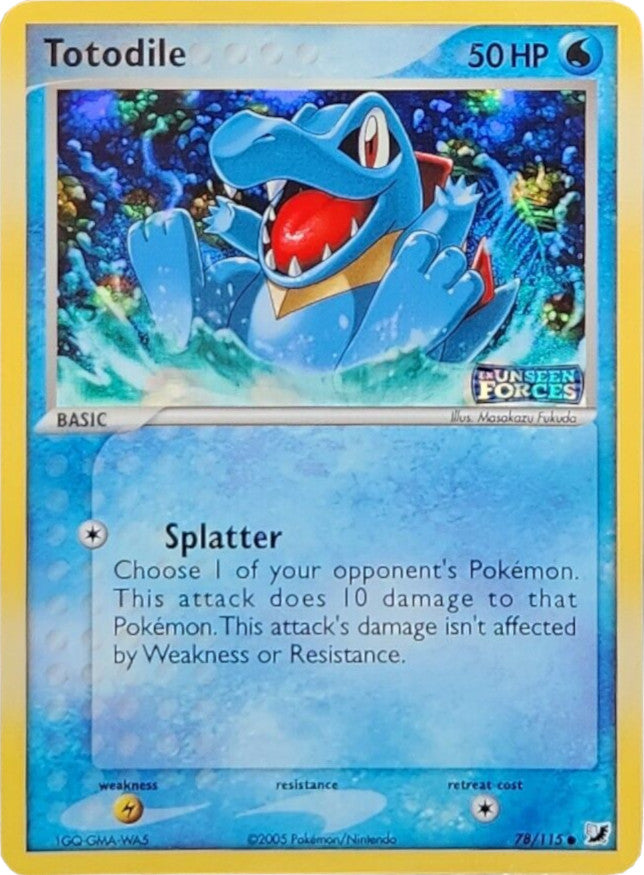 Totodile (78/115) (Stamped) [EX: Unseen Forces] | RetroPlay Games