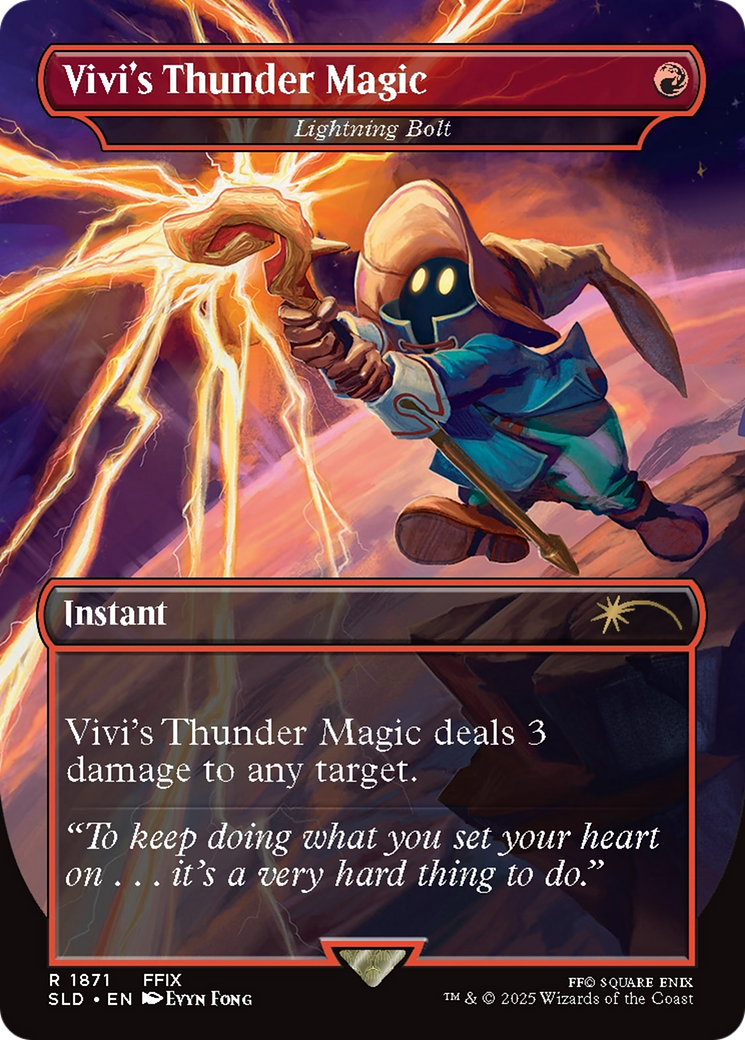 Vivi's Thunder Magic - Lightning Bolt (Rainbow Foil) [Secret Lair Drop Series] | RetroPlay Games