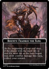 Bounty: Frankie the Fang // Bounty Rules Double-Sided Token [Outlaws of Thunder Junction Commander Tokens] | RetroPlay Games