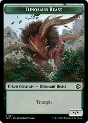 Dinosaur Beast // Dinosaur Double-Sided Token [The Lost Caverns of Ixalan Commander Tokens] | RetroPlay Games