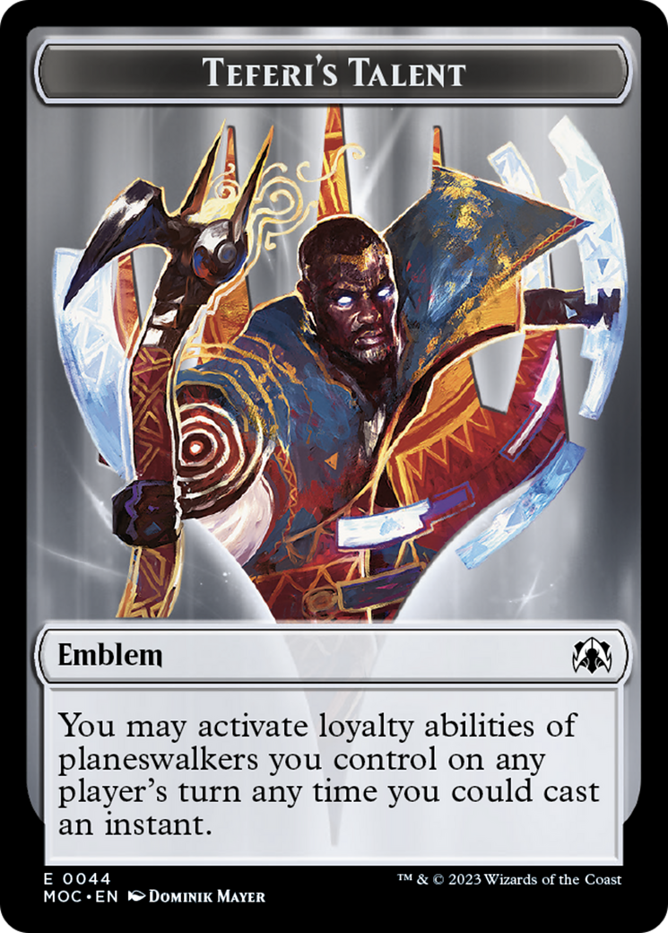 Phyrexian Myr // Teferi's Talent Emblem Double-Sided Token [March of the Machine Tokens] | RetroPlay Games