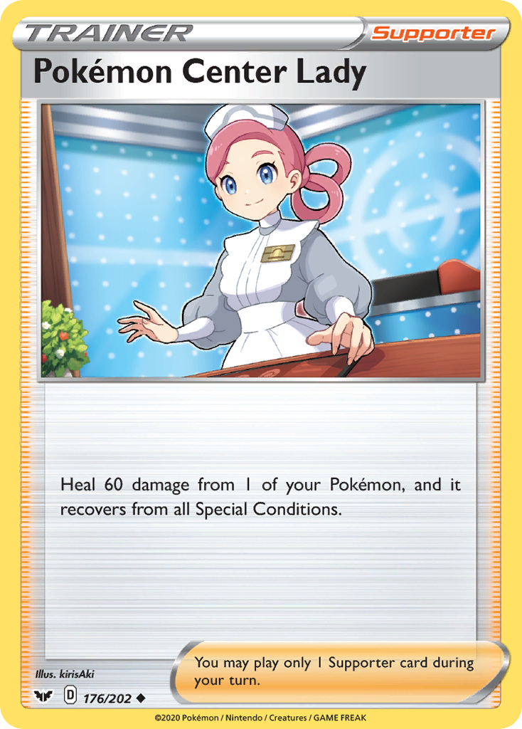 Pokemon Center Lady (176/202) [Sword & Shield: Base Set] | RetroPlay Games