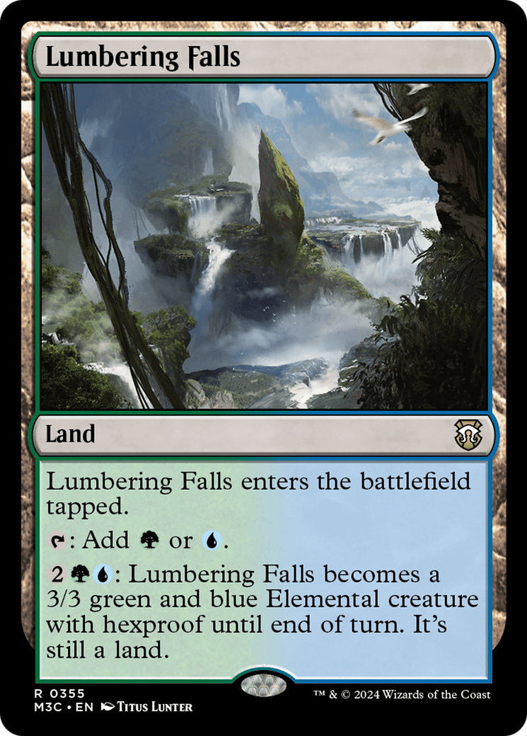 Lumbering Falls (Ripple Foil) [Modern Horizons 3 Commander] | RetroPlay Games