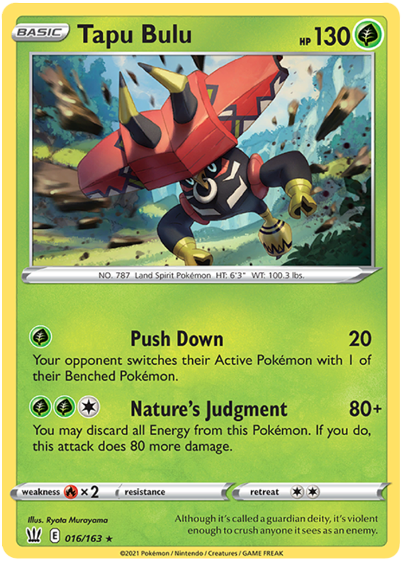 Tapu Bulu (016/163) (Theme Deck Exclusive) [Sword & Shield: Battle Styles] | RetroPlay Games