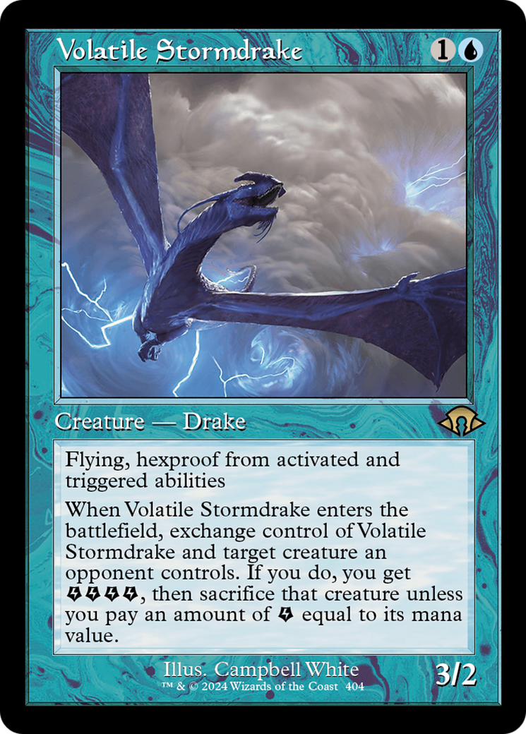 Volatile Stormdrake (Retro) [Modern Horizons 3] | RetroPlay Games