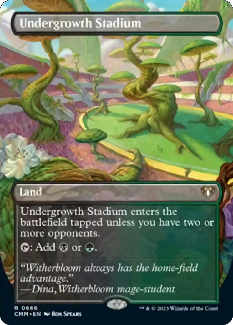 Undergrowth Stadium (Borderless Alternate Art) [Commander Masters] | RetroPlay Games