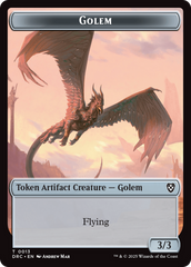 Golem (0013) // Nalaar Aetherjet Double-Sided Token [Aetherdrift Tokens] | RetroPlay Games