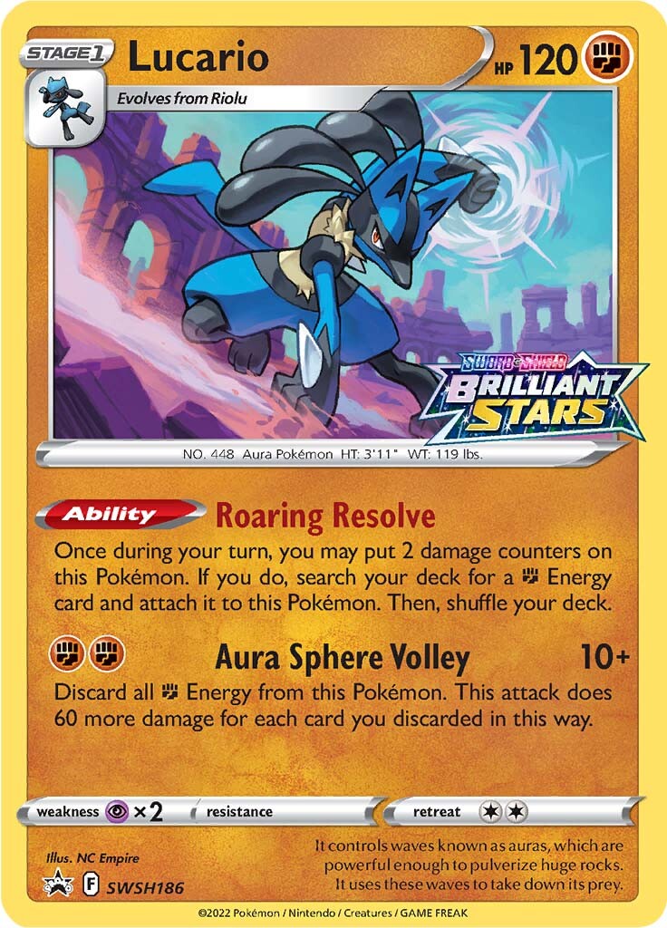 Lucario (SWSH186) (Prerelease Promo) [Sword & Shield: Black Star Promos] | RetroPlay Games