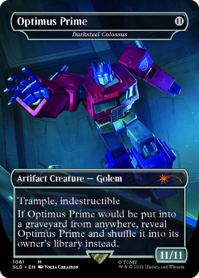 Darksteel Colossus - Optimus Prime (Borderless) [Secret Lair Drop Series] | RetroPlay Games