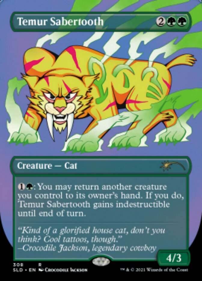 Temur Sabertooth (Borderless) [Secret Lair Drop Series] | RetroPlay Games