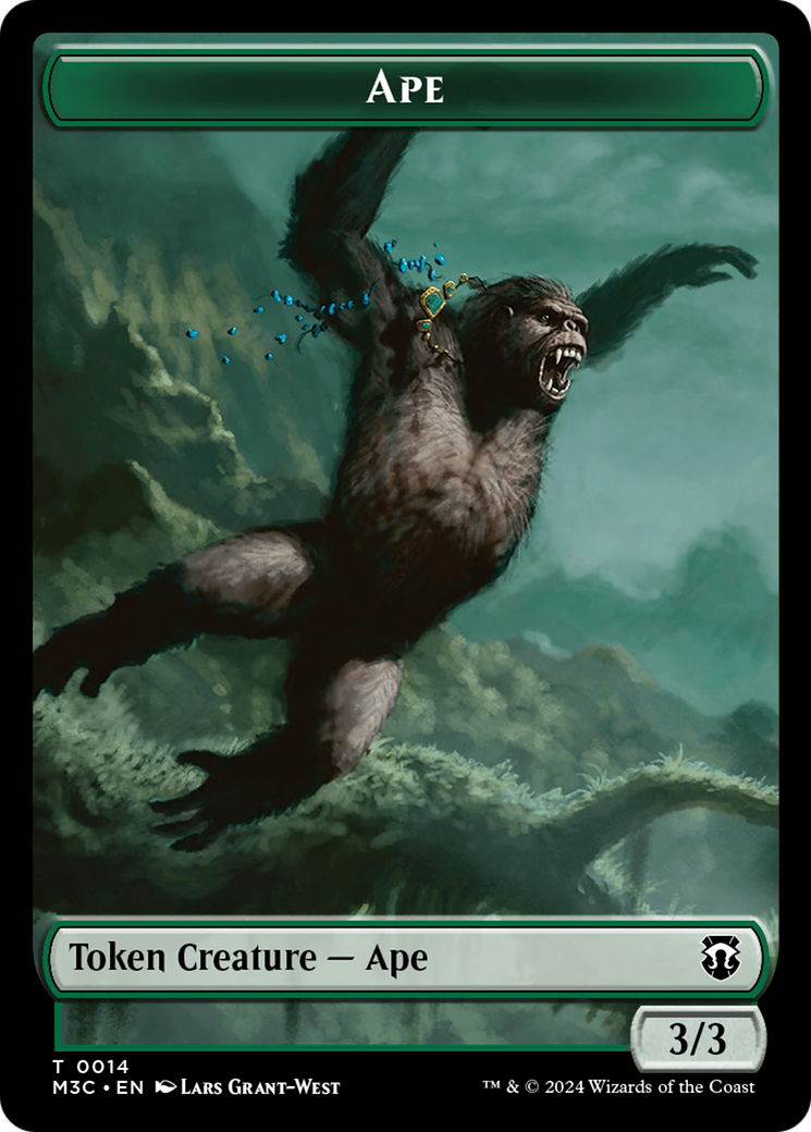 Ape // Plant Double-Sided Token [Modern Horizons 3 Commander Tokens] | RetroPlay Games