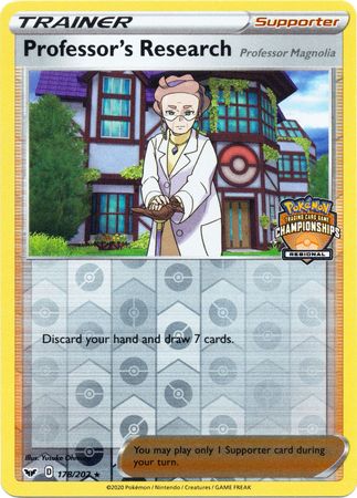 Professor's Research (178/202) (Regional Championship Promo) [Sword & Shield: Base Set] | RetroPlay Games