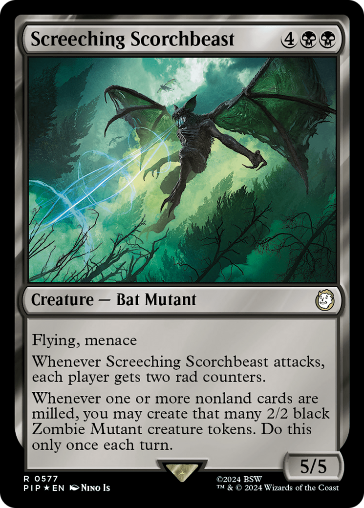Screeching Scorchbeast (Surge Foil) [Fallout] | RetroPlay Games