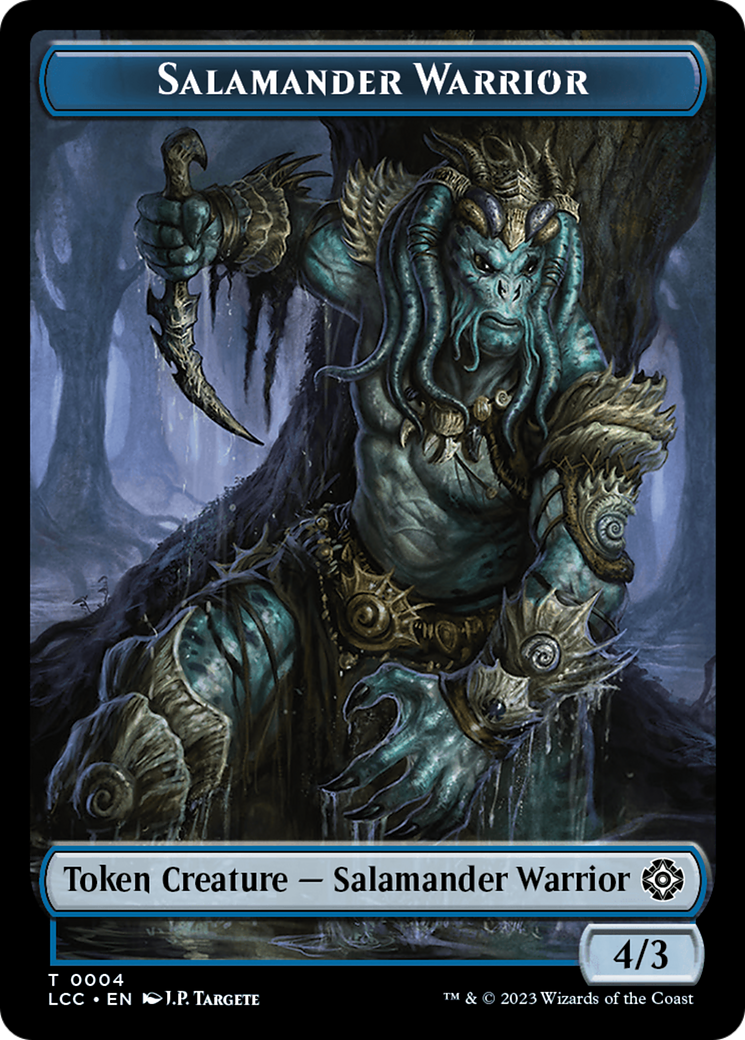 Salamander Warrior // Shapeshifter Double-Sided Token [The Lost Caverns of Ixalan Commander Tokens] | RetroPlay Games