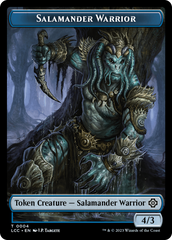 Salamander Warrior // Treasure Double-Sided Token [The Lost Caverns of Ixalan Commander Tokens] | RetroPlay Games