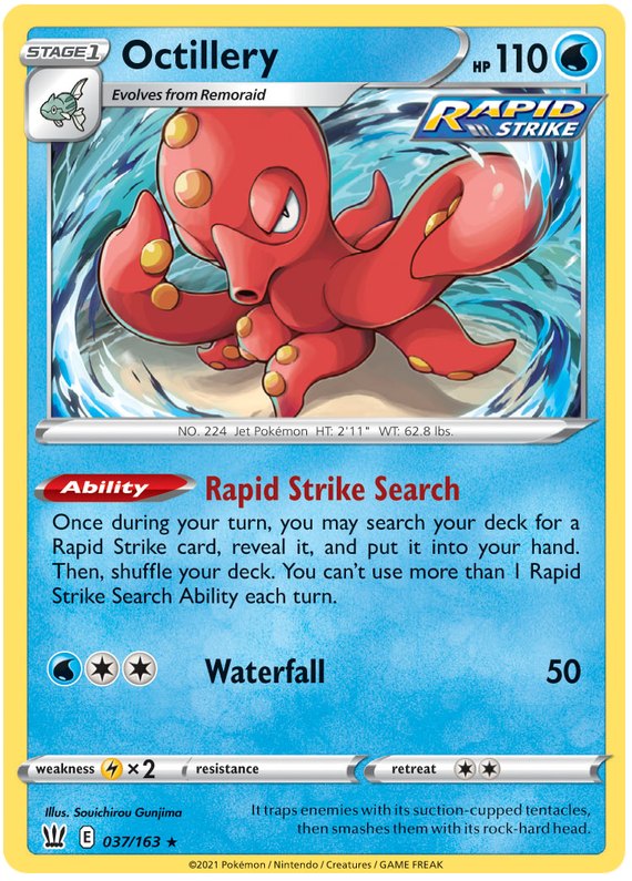 Octillery (037/163) (Theme Deck Exclusive) [Sword & Shield: Battle Styles] | RetroPlay Games