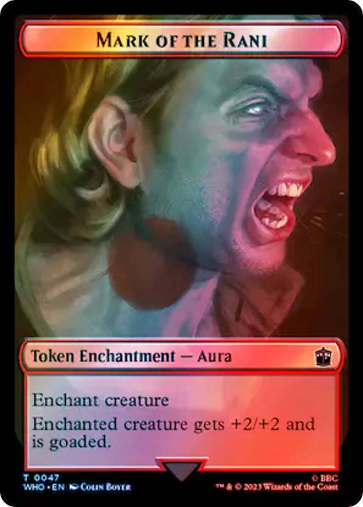 Soldier // Mark of the Rani Double-Sided Token (Surge Foil) [Doctor Who Tokens] | RetroPlay Games