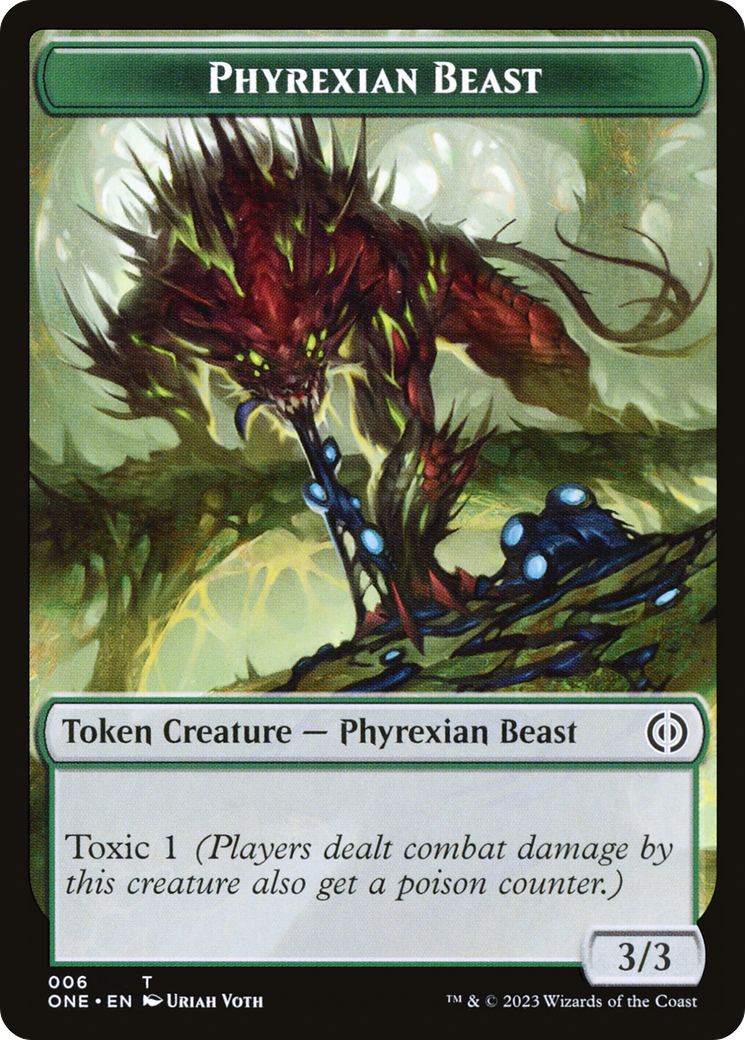 Phyrexian Beast Token [Phyrexia: All Will Be One Tokens] | RetroPlay Games
