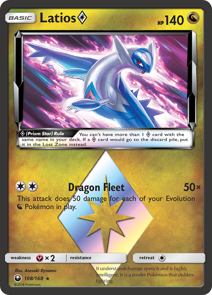 Latios (108/168) (Prism Star) [Sun & Moon: Celestial Storm] | RetroPlay Games