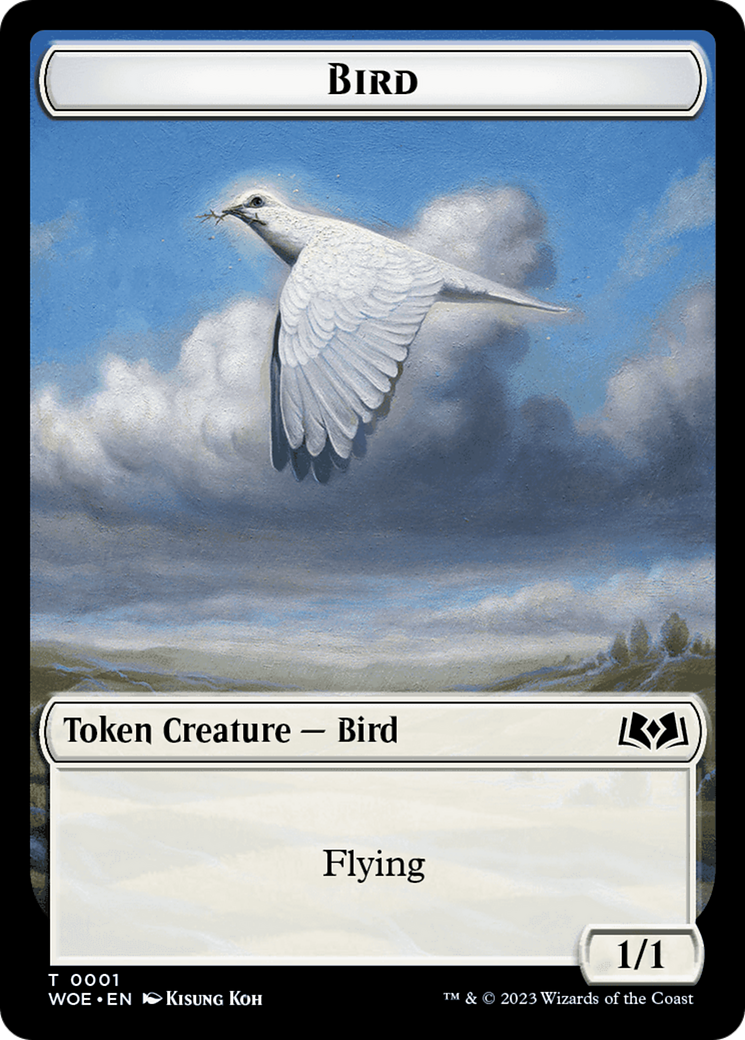 Bird // Food (0013) Double-Sided Token [Wilds of Eldraine Tokens] | RetroPlay Games