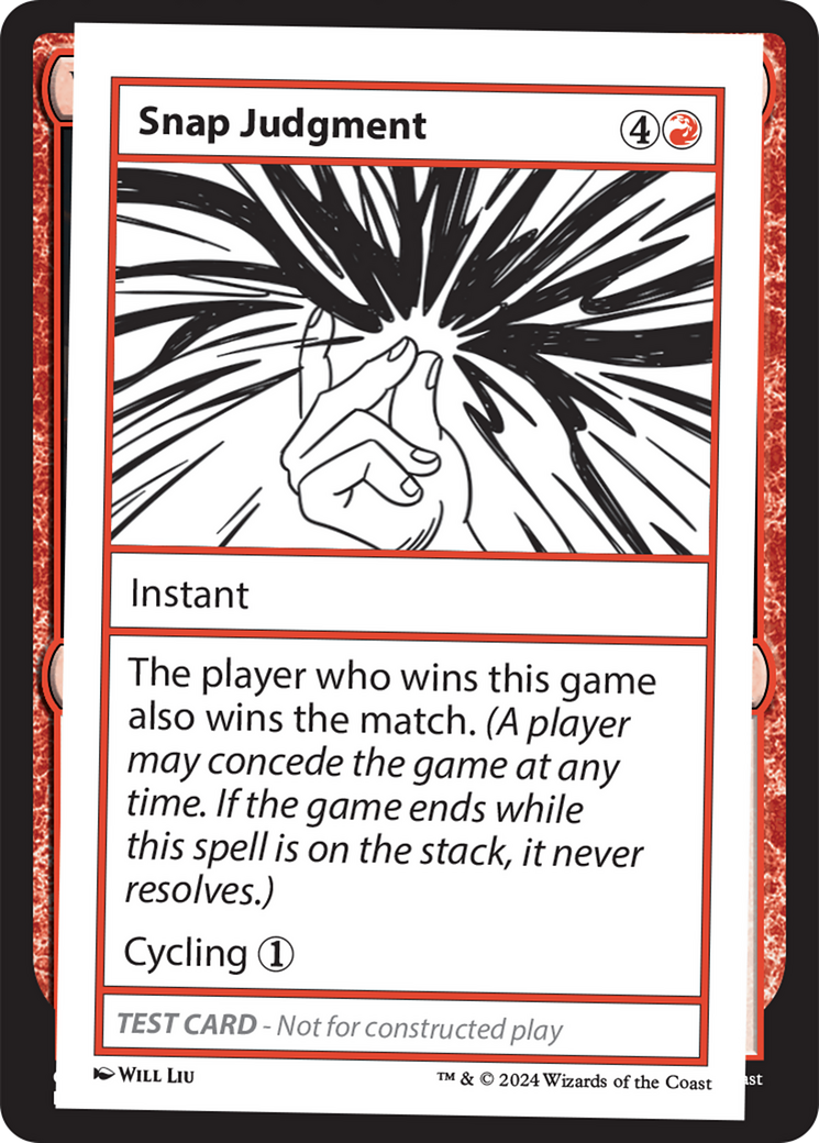 Snap Judgment [Mystery Booster 2 Playtest Cards] | RetroPlay Games