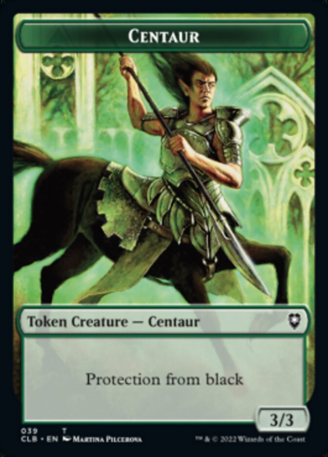 Horror // Centaur Double-Sided Token [Commander Legends: Battle for Baldur's Gate Tokens] | RetroPlay Games