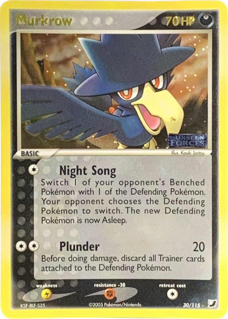 Murkrow (30/115) (Stamped) [EX: Unseen Forces] | RetroPlay Games