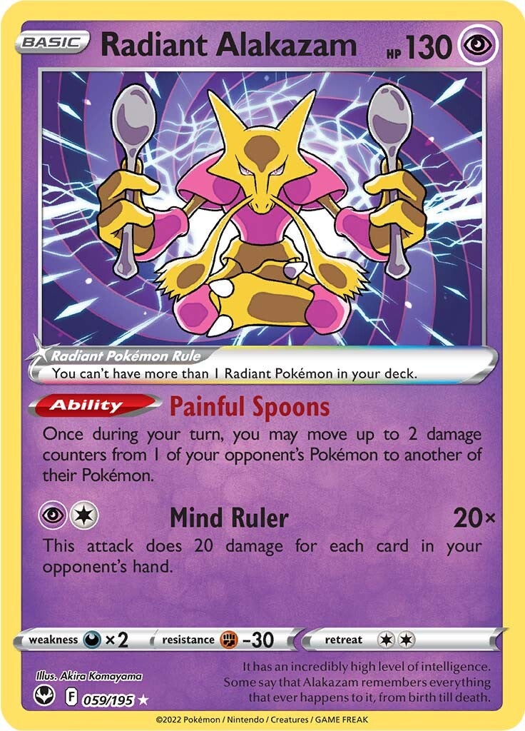 Radiant Alakazam (059/195) [Sword & Shield: Silver Tempest] | RetroPlay Games