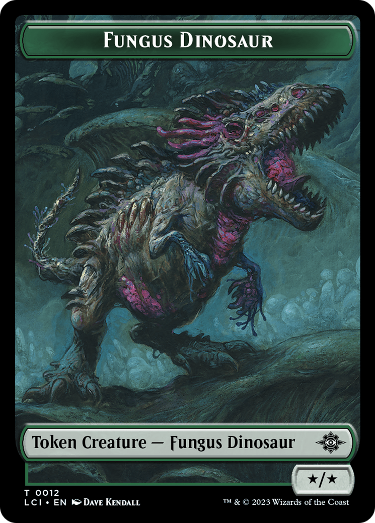 Fungus Dinosaur // Gnome Soldier Double-Sided Token [The Lost Caverns of Ixalan Tokens] | RetroPlay Games