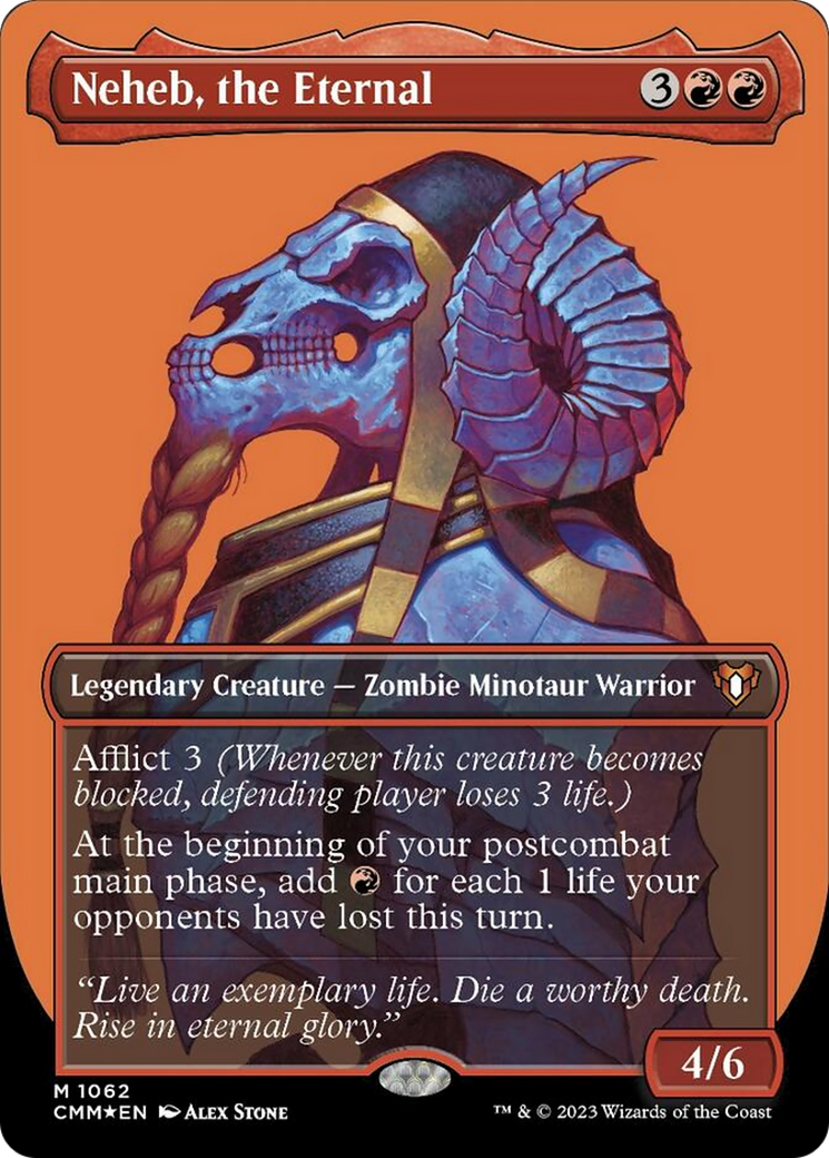 Neheb, the Eternal (Borderless Textured Foil Frame Break) [Commander Masters] | RetroPlay Games