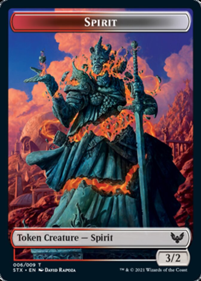 Elemental // Spirit Double-Sided Token [Strixhaven: School of Mages Tokens] | RetroPlay Games