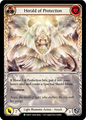 Herald of Protection (Red Extended Art) [FAB029] (Promo)  Rainbow Foil | RetroPlay Games