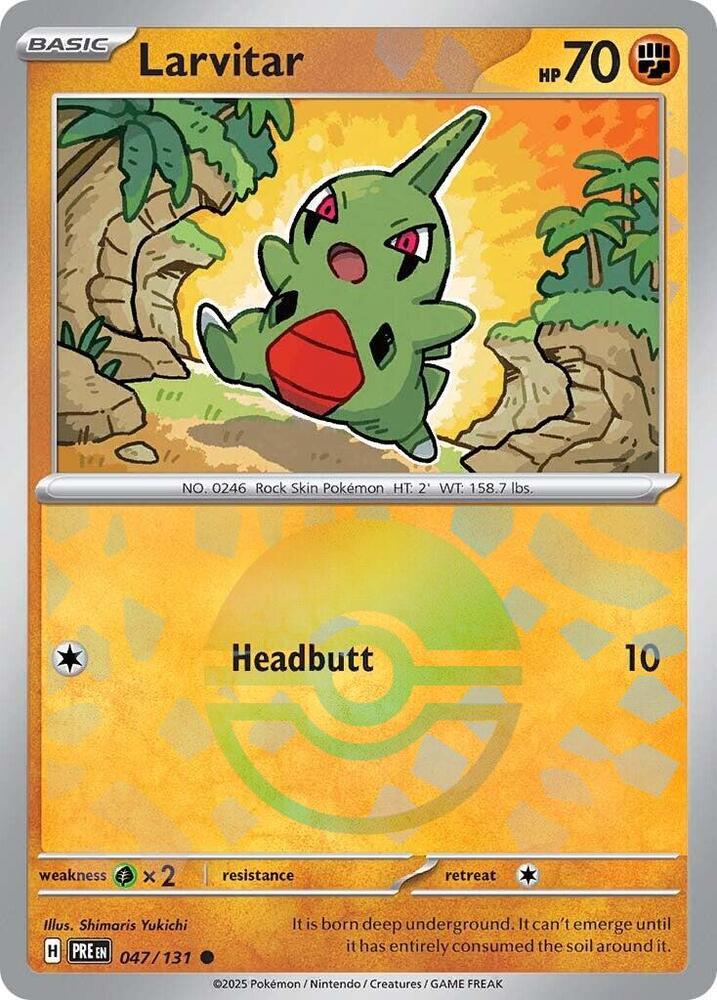 Larvitar (047/131) (Poke Ball Pattern) [Scarlet & Violet: Prismatic Evolutions] | RetroPlay Games