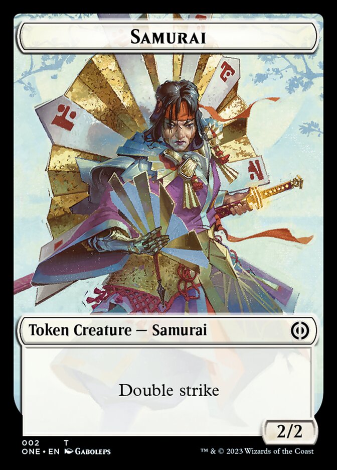 Rebel // Samurai Double-Sided Token [Phyrexia: All Will Be One Tokens] | RetroPlay Games