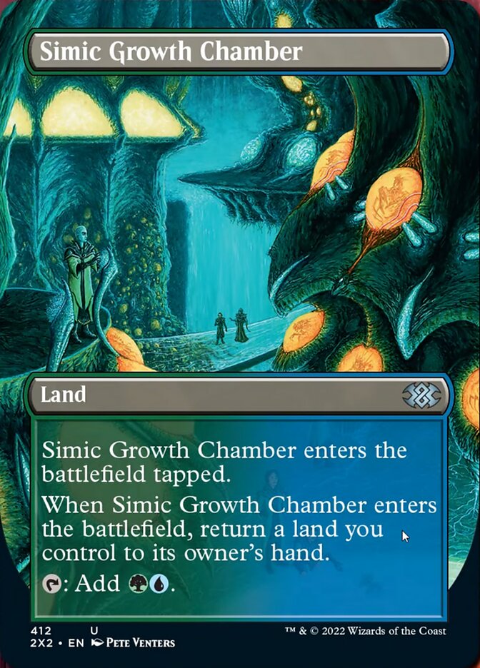 Simic Growth Chamber (Borderless Alternate Art) [Double Masters 2022] | RetroPlay Games