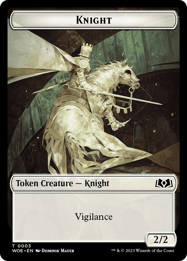 Knight // Food (0012) Double-Sided Token [Wilds of Eldraine Tokens] | RetroPlay Games