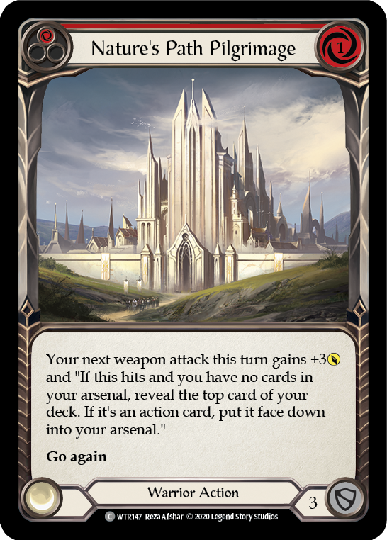 Nature's Path Pilgrimage (Red) [U-WTR147] (Welcome to Rathe Unlimited)  Unlimited Rainbow Foil | RetroPlay Games