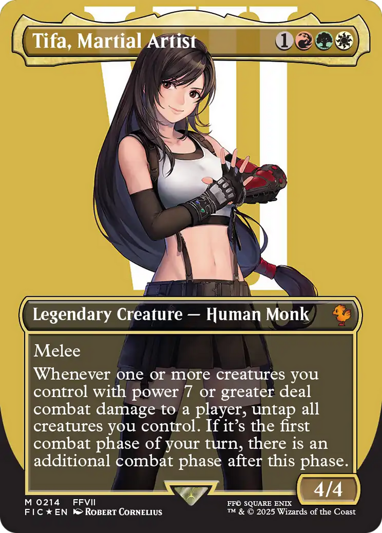 Tifa, Martial Artist (Borderless) (Surge Foil) [FINAL FANTASY Commander] | RetroPlay Games