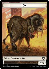 Phyrexian Golem // Ox Double-Sided Token [Commander Masters Tokens] | RetroPlay Games